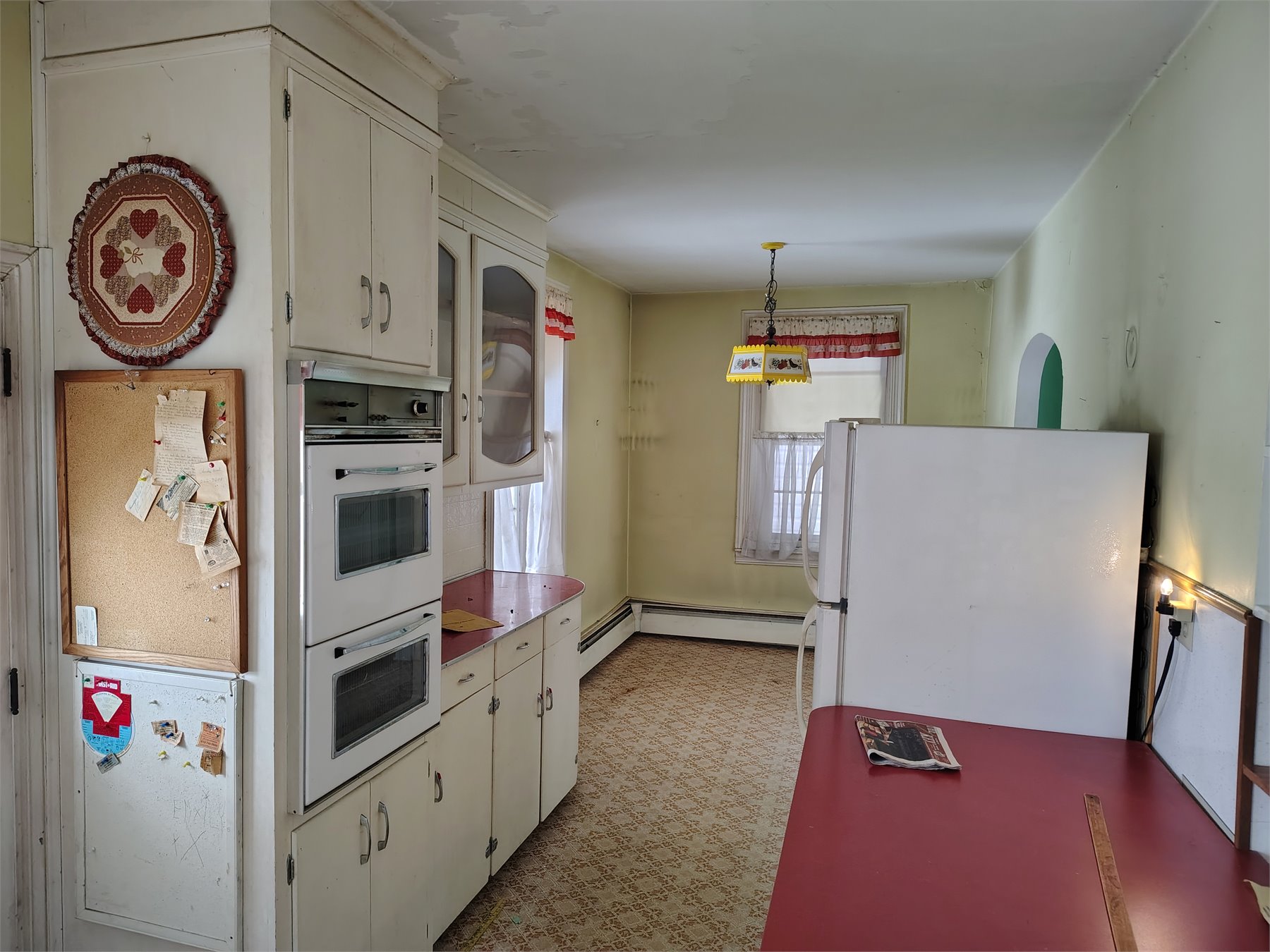 Kitchen before renovation, left view